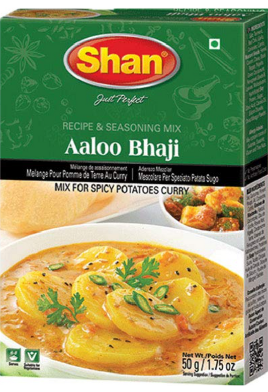 Shan Aaloo Bhaji Recipe and Seasoning Mix - 1.76 oz (50g)