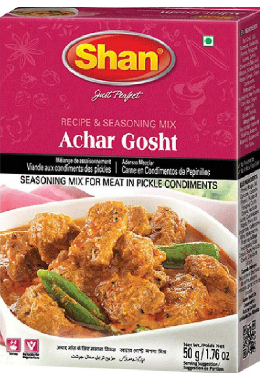 Shan Achar Gosht Recipe and Seasoning Mix - 1.76 (50g)