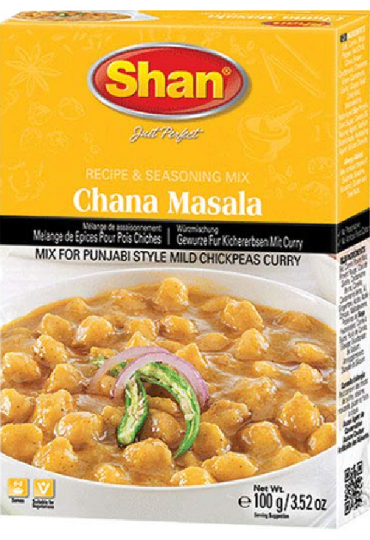 Shan Chana Masala Recipe and Seasoning Mix - 3.52 oz (100g)