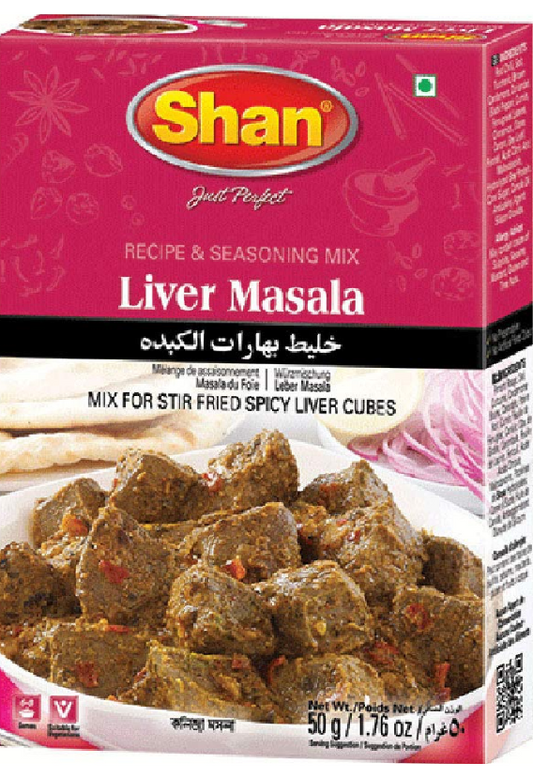 Shan Liver Masala Recipe and Seasoning Mix 1.76 oz (50g)