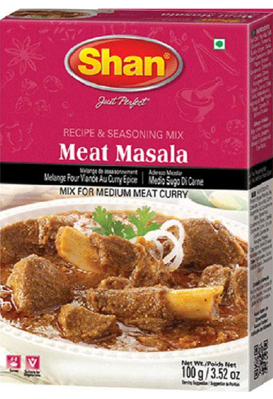 Shan Meat Masala Recipe and Seasoning Mix - 3.52 oz (100g)