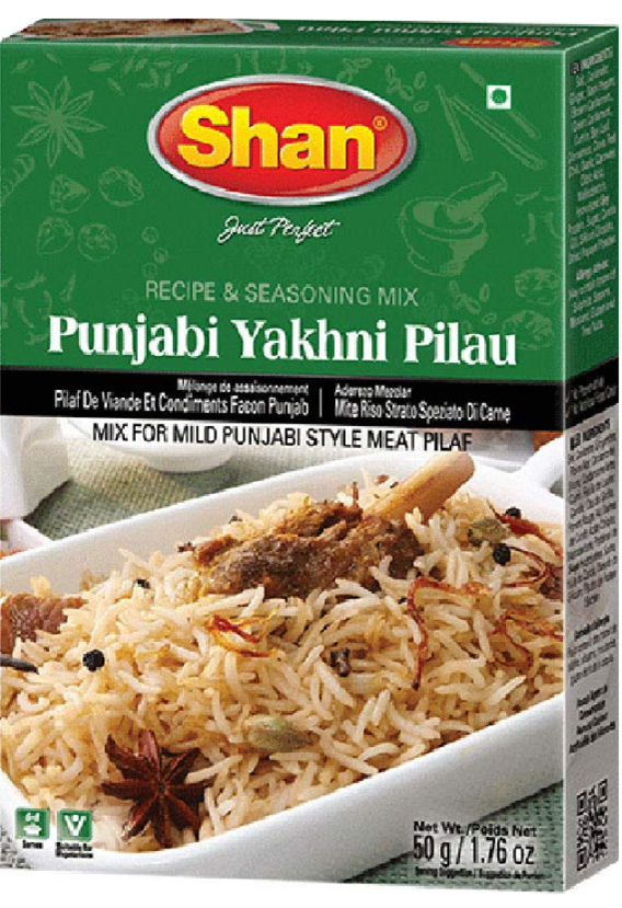 Shan Punjabi Yakhni Pilau Recipe and Seasoning Mix - 1.76 (50g)