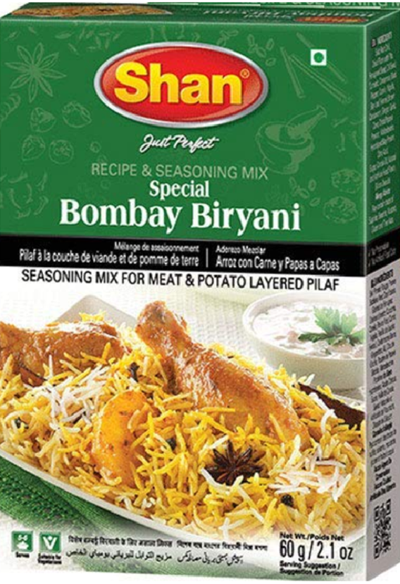 Shan Special Bombay Biryani Recipe and Seasoning Mix - 2.11 oz (60g)