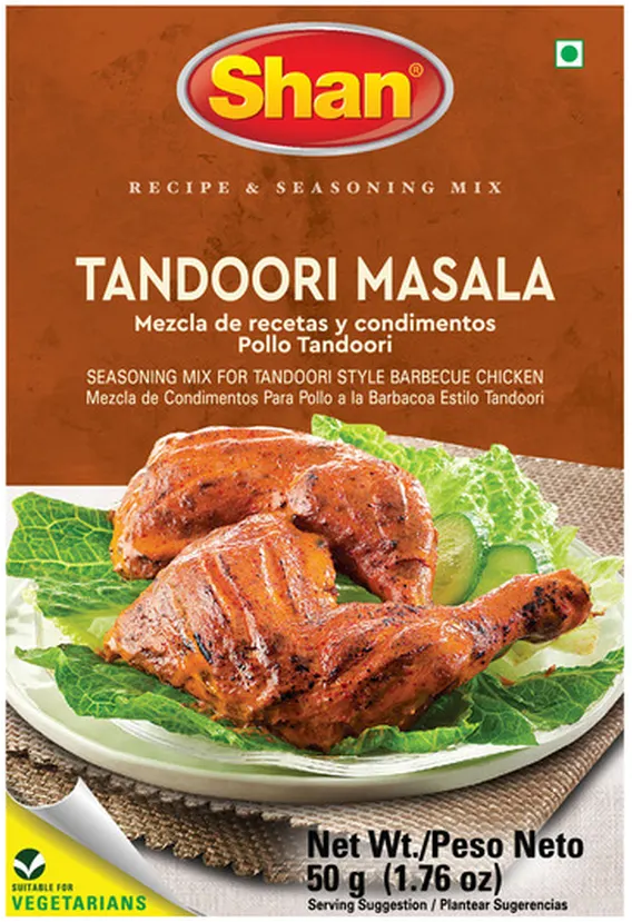 Shan Tandoori Masala Recipe and Seasoning Mix - 1.76 oz (50g)