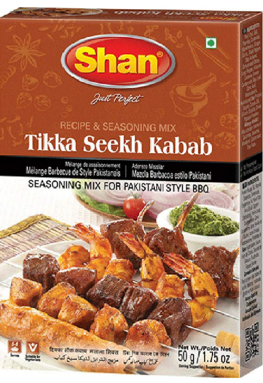 Shan Tikka Seekh Kabab Recipe & Seasoning Mix - 1.75 oz (50g)