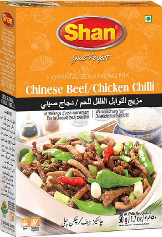 Shan Chinese Beef/Chicken Chilli Oriental Seasoning Mix - 1.76 oz (50g)