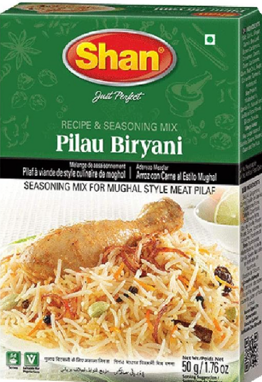 Shan Pilau Biryani Recipe and Seasoning Mix - 1.76 oz (50g)