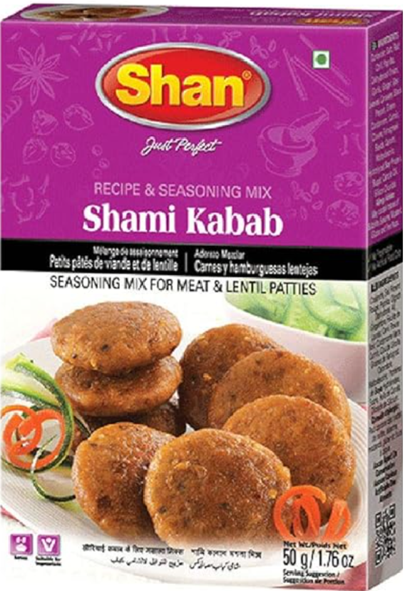 Shan Shami Kabab Recipe and Seasoning Mix - 1.76 oz (50g)