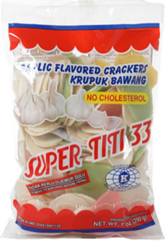 Super Titi Garlic Crackers Color (Raw) - 7 oz