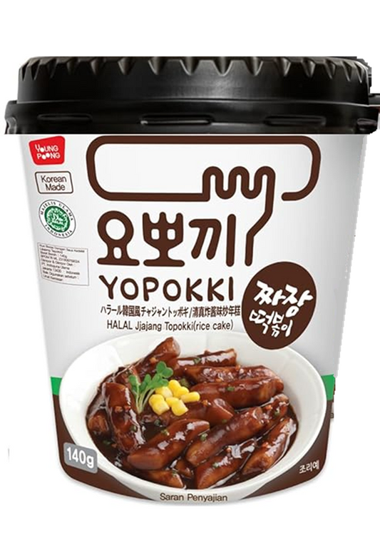 Yopokki Instant Halal Tteokbokki Cup (Jjajang) - 4.93 oz (140gr)