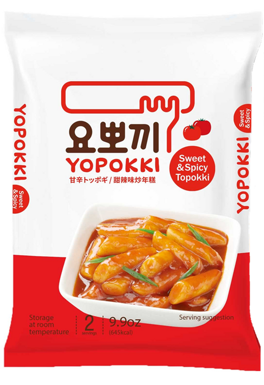 Yopokki Instant Halal Tteokbokki Pack (Sweet Mild Spicy) - 9.87 oz (280gr)